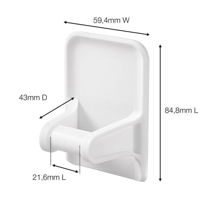 Držiak na fľaše Command™ 17009 od 3M Deutschland GmbH je biely, na stenu montovaný držiak s jednoduchým obdĺžnikovým dizajnom (59,4×84,8×43mm; spodná predná strana: 21,6mm), ideálny ako priestorovo úsporný držiak pre každú miestnosť.