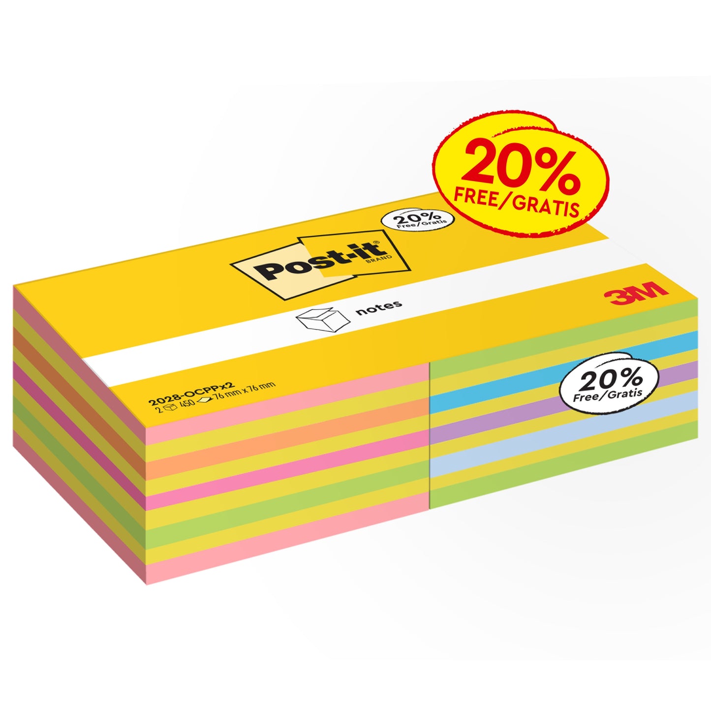 Der 3M Post-it® Notizzettel Würfel enthält 2 Würfel mit je 450 Blatt (76x76mm), in verschiedenen Farben. Hergestellt von 3M Deutschland GmbH, werden die Notizzettel in PEFC-zertifizierter Verpackung geliefert - ideal für jedes Büro.