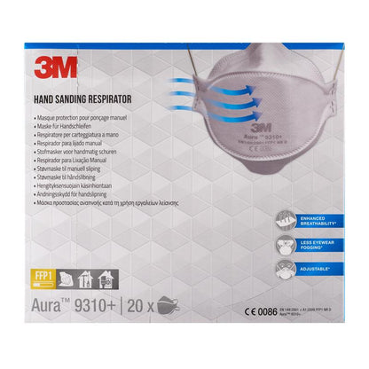 3M™ Aura™ Comfort maska ​​na častice 9310+, FFP1, bez ventilu, balenie po 20 ks | Balenie (20 kusov)