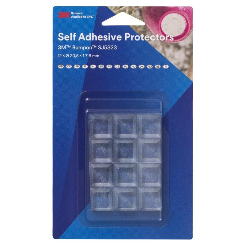 3M™ Bumpon™ SJ5323BL elastické nárazníkové mini balenie, priehľadné, 12 kusov, 20,5 x 7,6 mm, lepiaci akryl A-20 | Balenie (12 kusov)