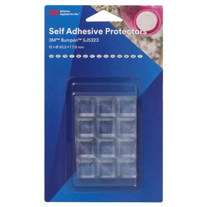 3M™ Bumpon™ SJ5323BL elastické nárazníkové mini balenie, priehľadné, 12 kusov, 20,5 x 7,6 mm, lepiaci akryl A-20 | Balenie (12 kusov)