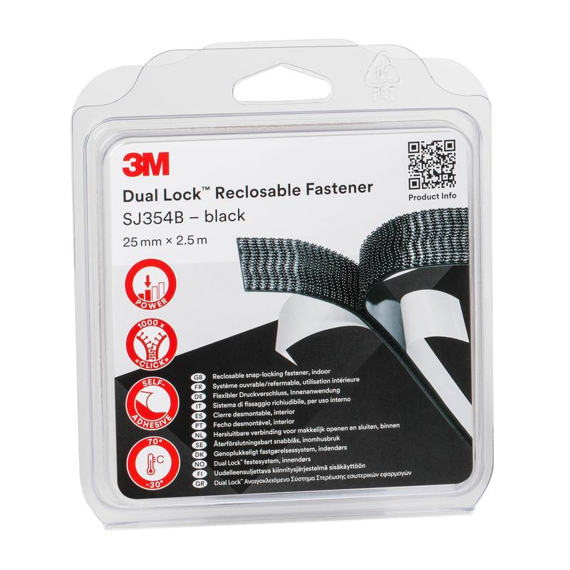 3M™ Dual Lock™ SJ3540 Push Lock čierny 25 mm