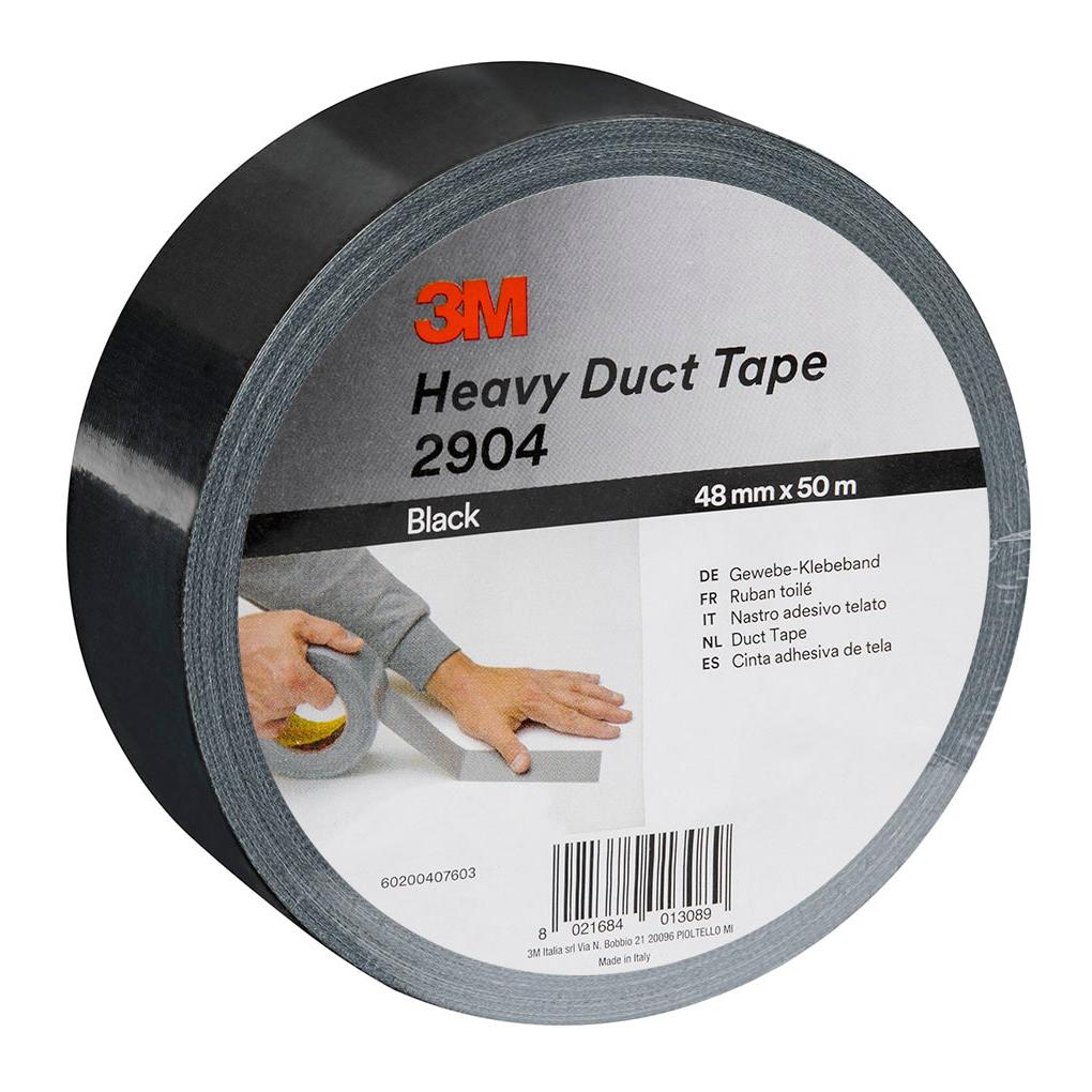 3M™ Heavy Duty Fabric Tape 2904, čierna – lepiaca páska pre náročné aplikácie
