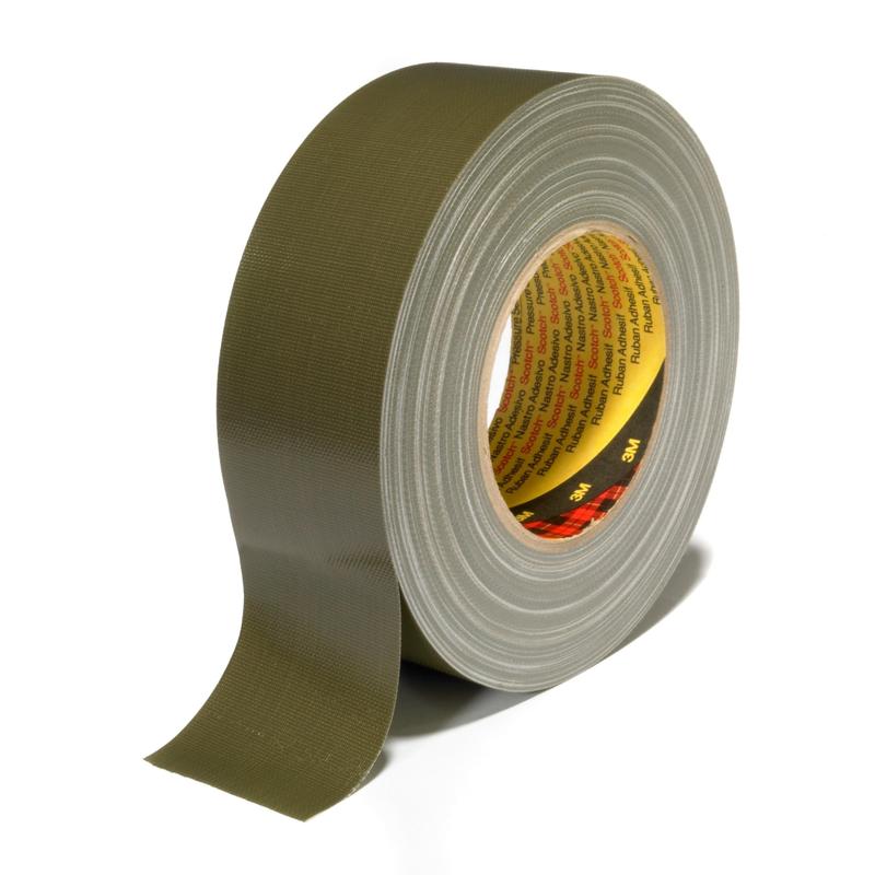 3M™ textilná lepiaca páska 389, olivová, 50 mm x 50 m, 0,26 mm | Balenie (1 rolka)