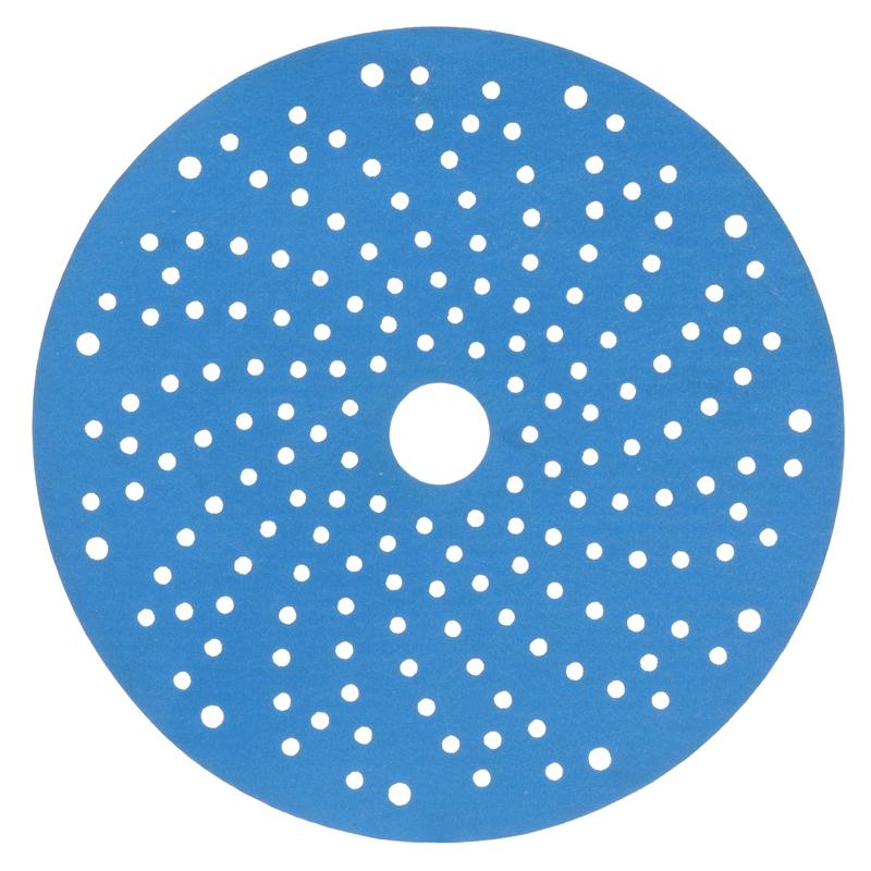 3M™ Hookit™ modrý brúsny kotúč s viacerými otvormi 325U, modrý, 150 mm, s viacerými otvormi, 500, 51382 | Balenie (1 kus)