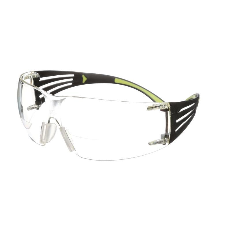 Bezpečnostné okuliare 3M™ SecureFit™ 400 na čítačku, čierne/zelené stélky, povrchová úprava proti poškriabaniu/zahmlievaniu, +2,0 Power Clear Lens, SF420AS/AF-EU, 20 v balení | Balenie (1 kus)