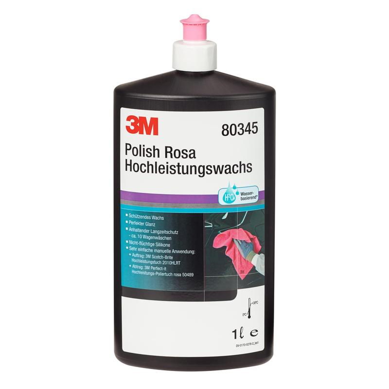 3M™ leštiaca pasta Polish Pink vysokoúčinný vosk, 1 l, 80345 | Fľaša (1l)