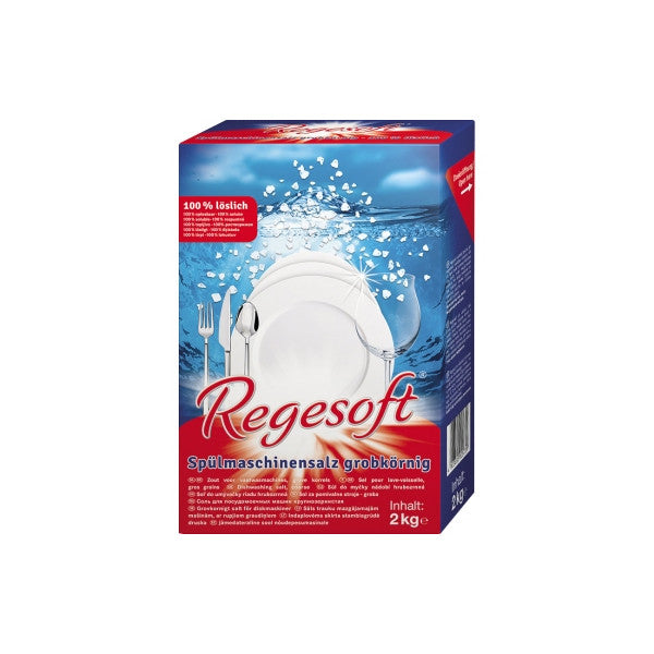 Špeciálna soľ do umývačky riadu Regesoft hrubozrnná | Krabica (2 kg)