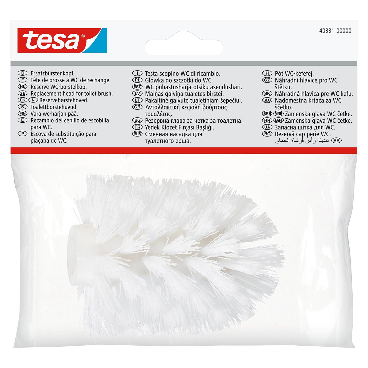 tesa Ersatzkopf für Toilettenbürste Weiß, Deluxxe, Elegaant, Exxcellent, Ekkro, Hukk, Klaam, Loxx, Luup oder Smooz