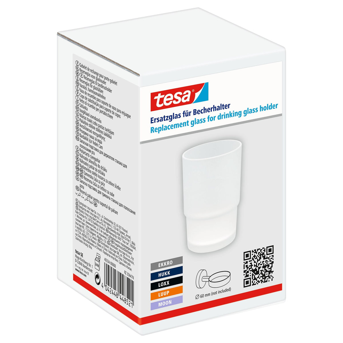 tesa Ersatzglas für Zahnputzbecherhalter Ekkro, Hukk, Loxx, Luup, Moon, Smooz