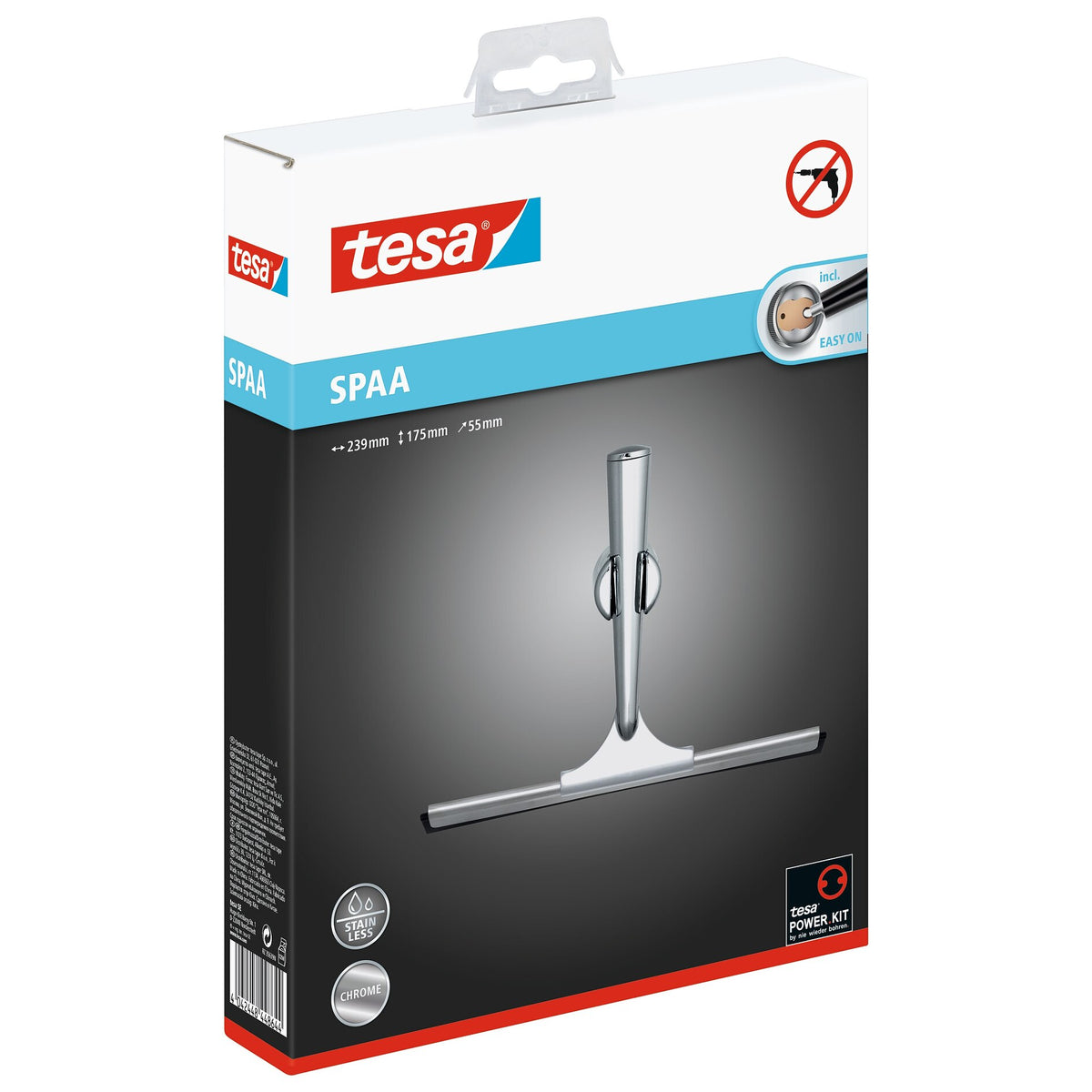 tesa SPAA Duschwischer, inkl. Halterung und Klebelösung