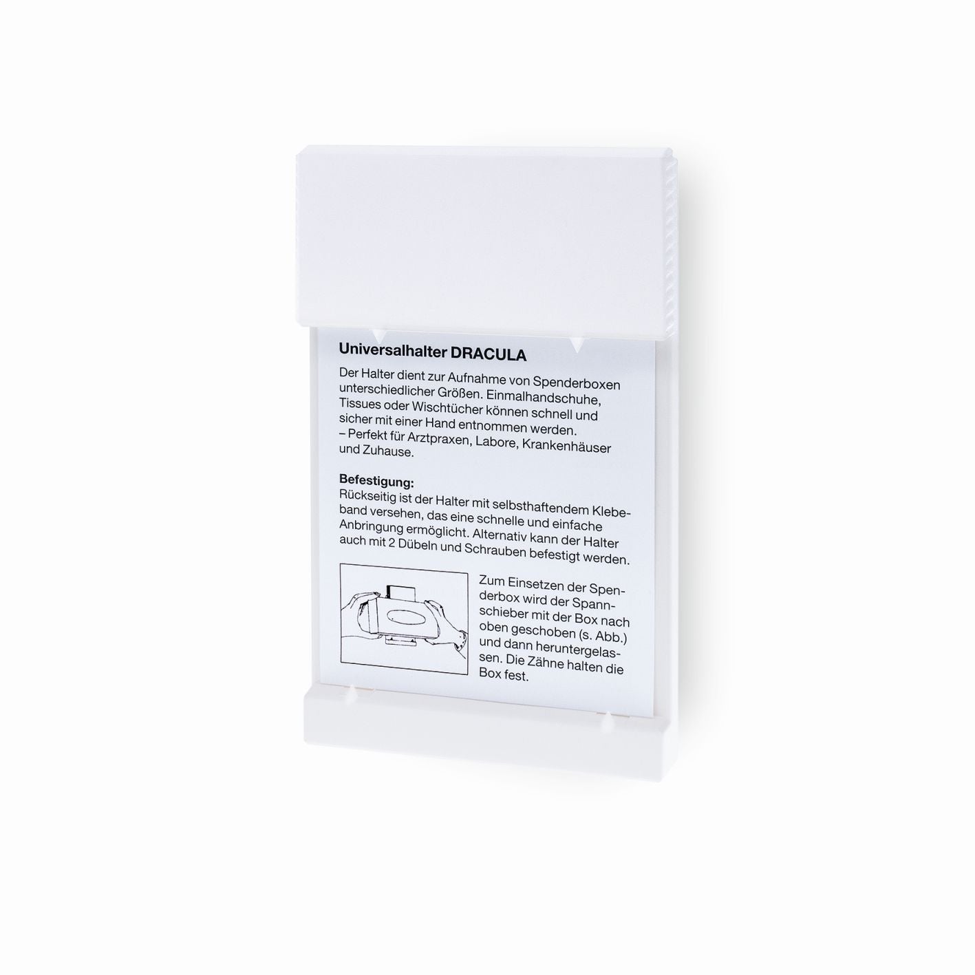 PS nástenný držiak bez potlače (biely) | Balenie (1 kus)