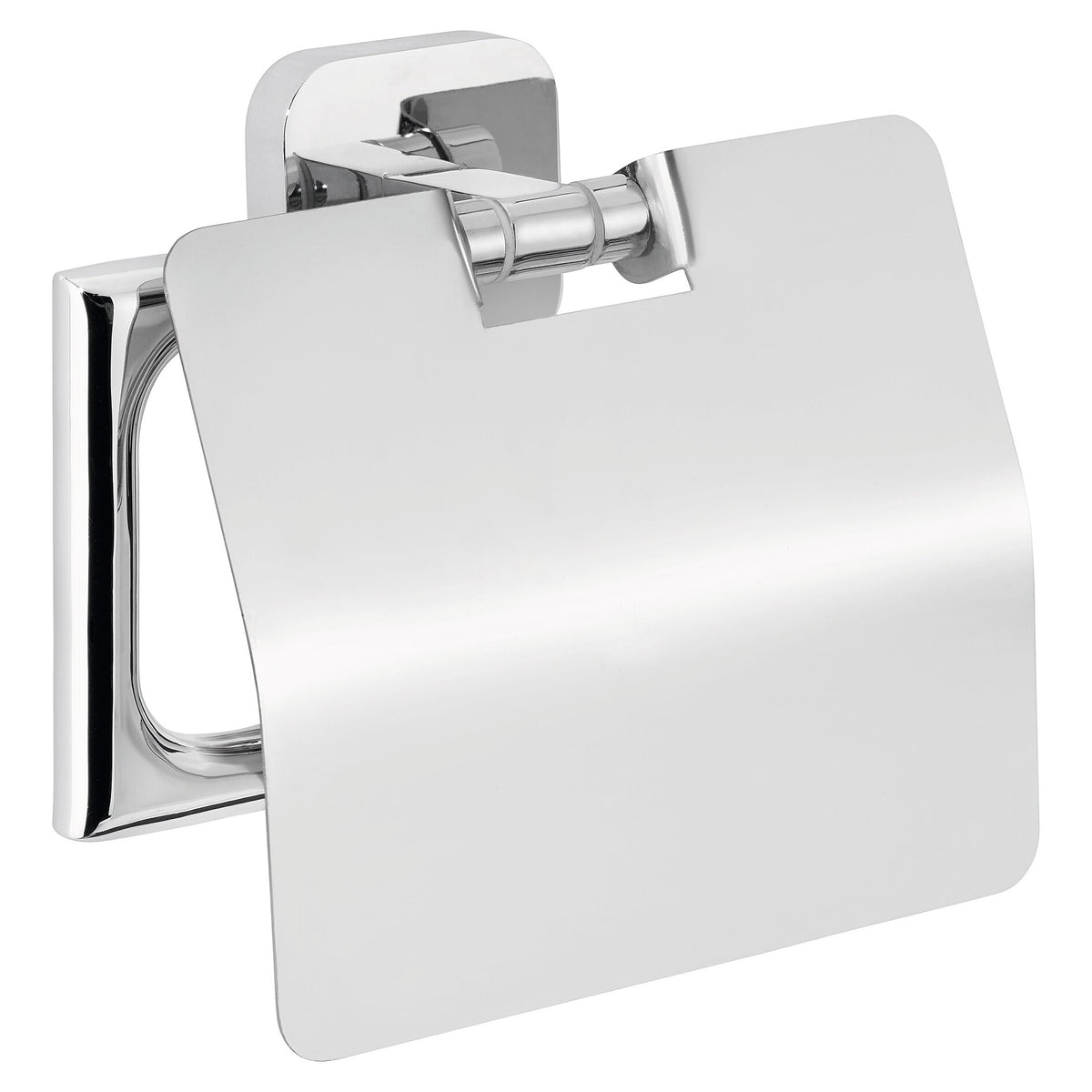 tesa ELEGAANT Toilettenpapierhalter m. Deckel, inkl. Klebelösung