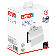 tesa ELEGAANT Toilettenpapierhalter m. Deckel, inkl. Klebelösung