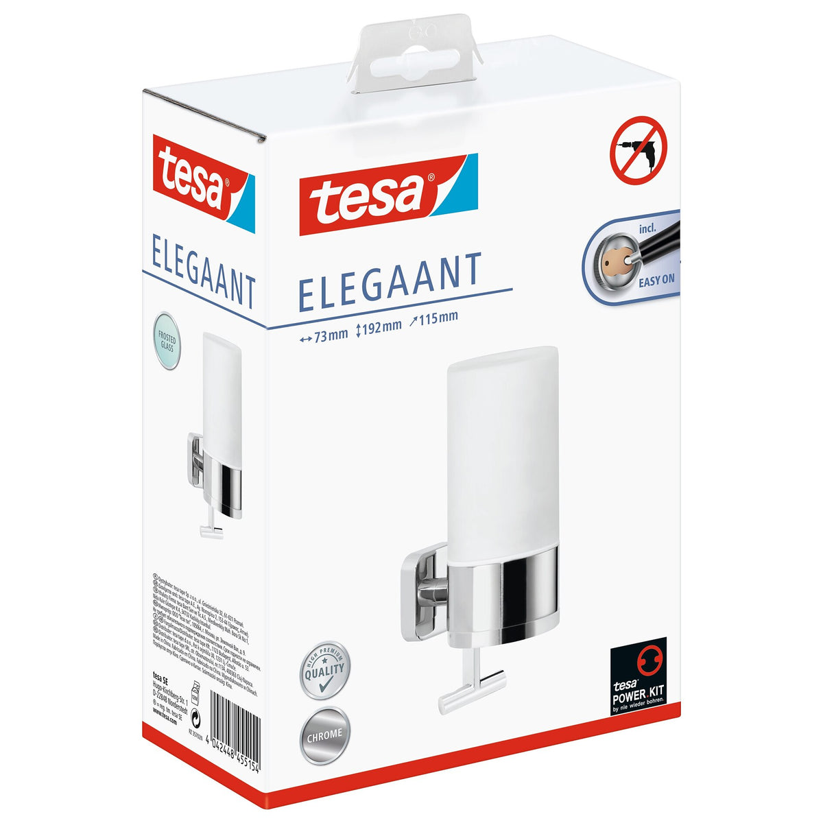 tesa ELEGAANT Design-Seifenspender (230ml), inkl. Klebelösung