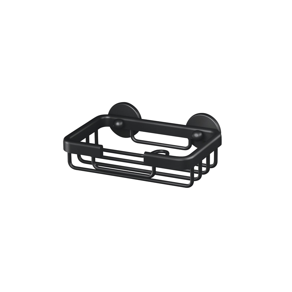 tesa ALUXX BLACK Seifenkorb, mattschwarz, für Dusche und Badewanne