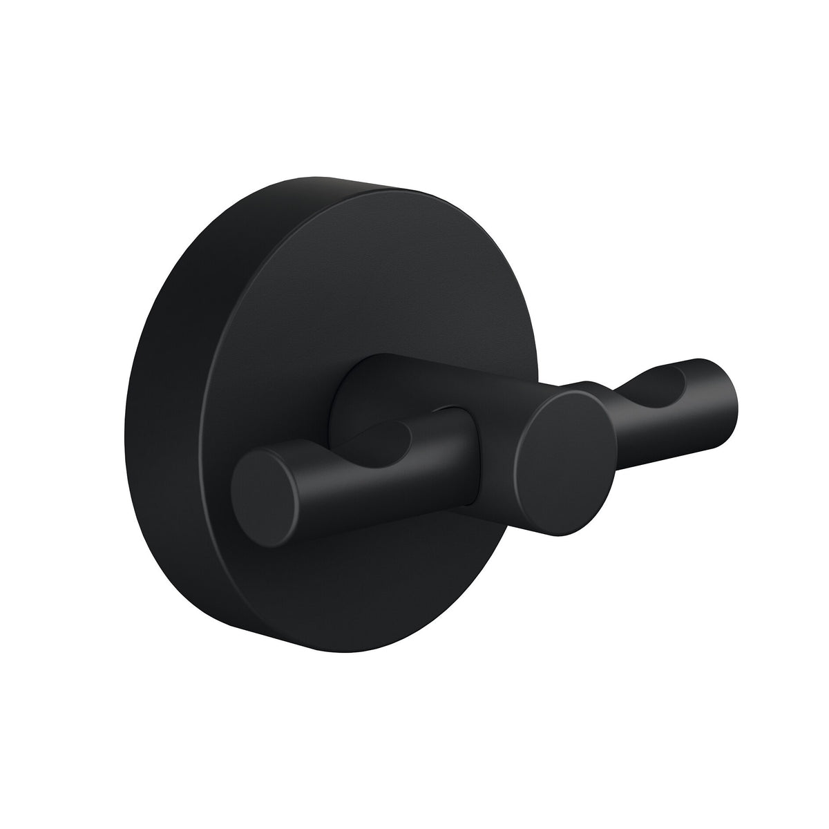 tesa MOON BLACK Bademantelhaken, schwarz matt, inkl. Klebelösung