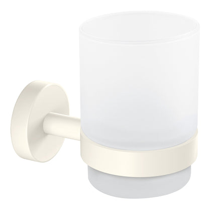 tesa MOON WHITE Zahnputzbecher Halter, weiß matt, inkl. Klebelösung