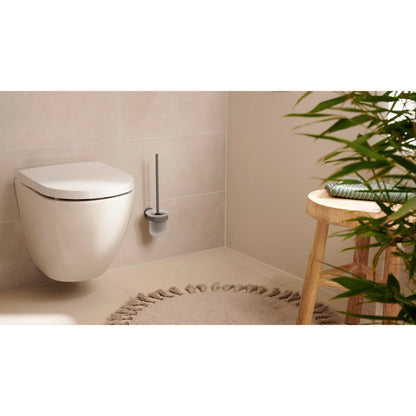 tesa MOON GREY WC-Bürstenhalter, grau matt, inkl. Klebelösung – Anwendung