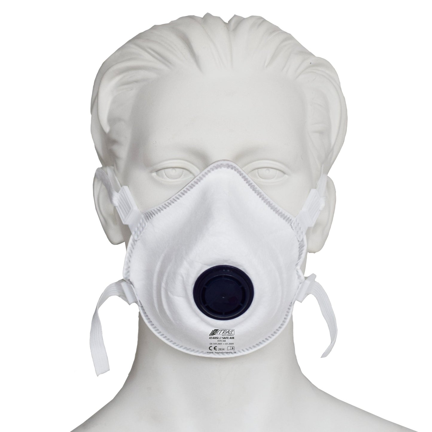 NITRAS SAFE AIR, dýchacia maska, FFP3 NR, s ventilom, biela, EN 149, krabička 10 kusov | Balenie (10 kusov)