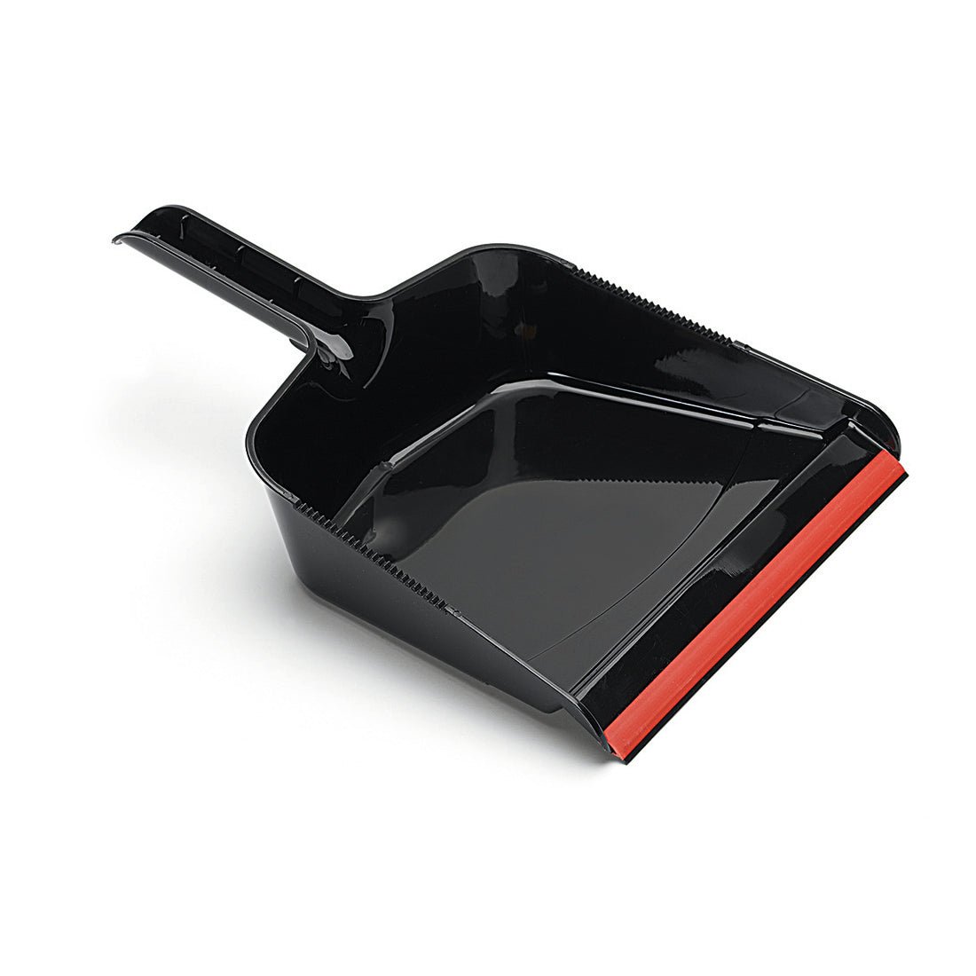 Nölle Profi Brush Maxi-Kehrschaufel je čierna plastová lopatka (41x30 cm) s krátkou rukoväťou a červeným gumovým okrajom, ideálna na zbieranie prachu a sutiny. Značka: Nölle Profi Brush Bürsten- & Pinseltechnik e.K.