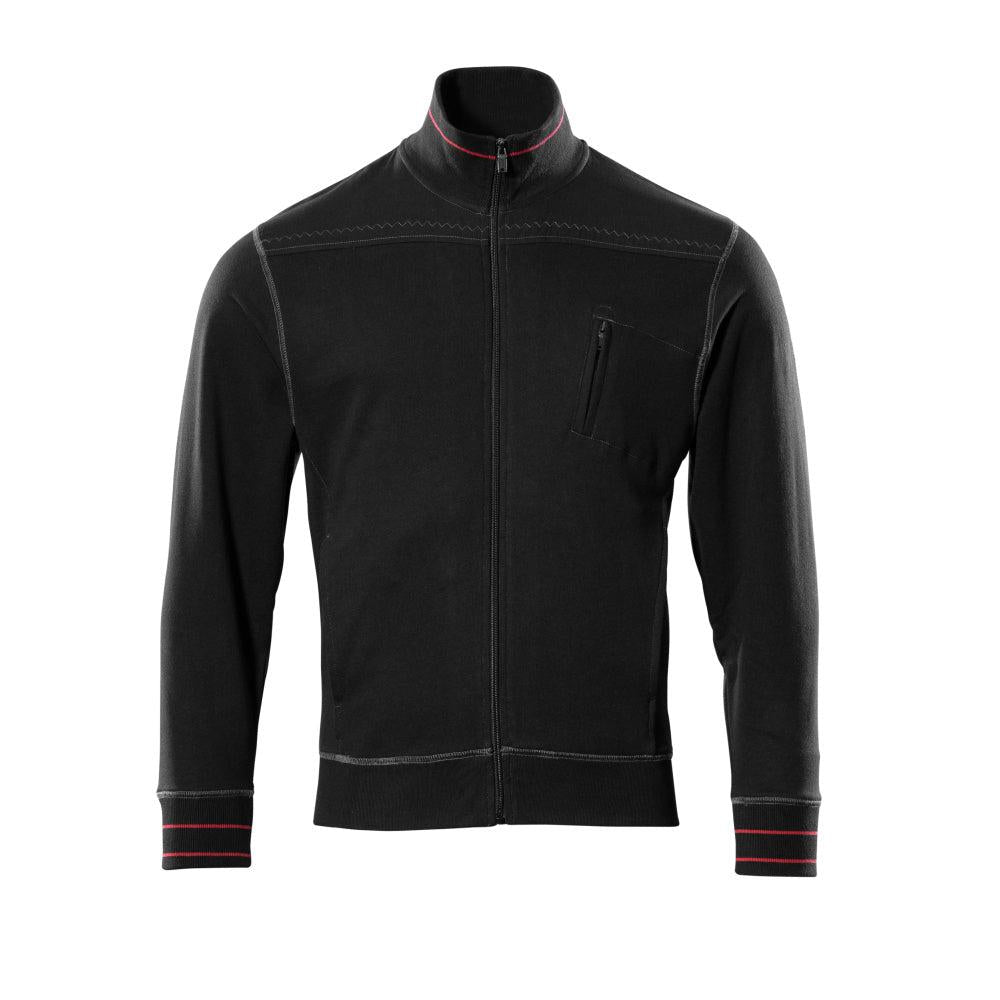 MASCOT® Chania mikina na zips, čierna