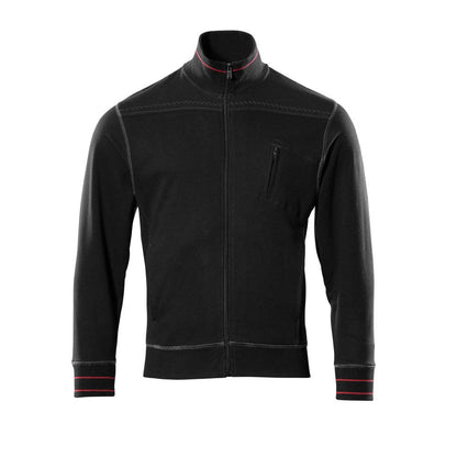 MASCOT® Chania mikina na zips, čierna