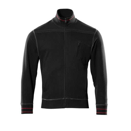 MASCOT® Chania mikina na zips, čierna