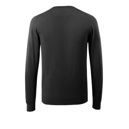 Pletený sveter s výstrihom do V, pletený sveter z merino vlny