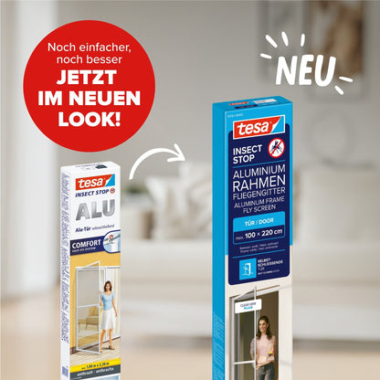 tesa INSECT STOP Aluminium Rahmen Fliegengitter für Türen – Produktmerkmale