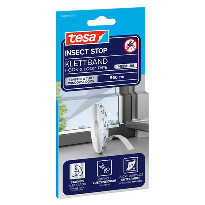 tesa INSECT STOP Klettband Premium, weiß