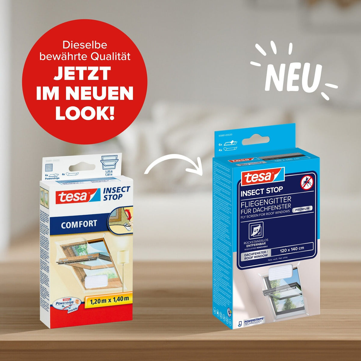 tesa INSECT STOP Fliegengitter für Dachfenster Premium – Produktmerkmale
