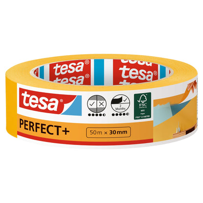 tesa Perfect+ Malerband, orange 50 m x 30 mm