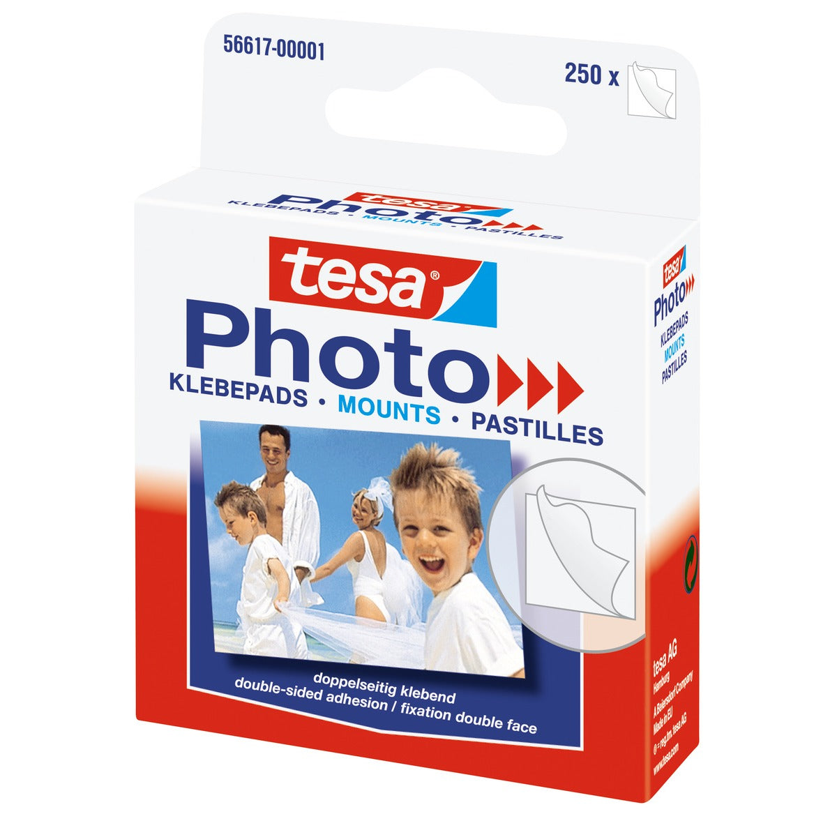 tesa Photo Klebepads, weiß, beidseitig klebend 250 Stück