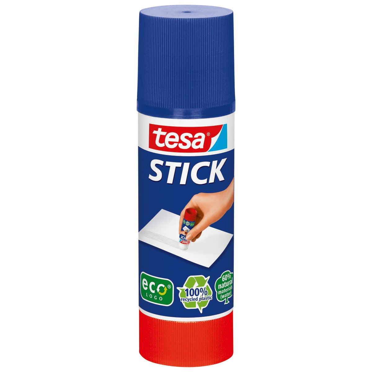 tesa STICK Klebestift, weiß-transluzent, ecoLogo, 40 g