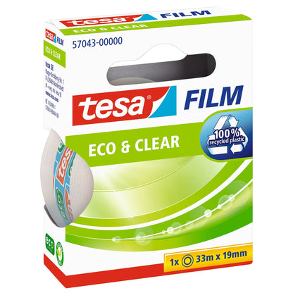 tesafilm eco & clear, transparent, 33 m x 19 mm