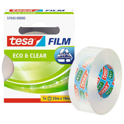 tesafilm eco & clear, transparent, 33 m x 19 mm