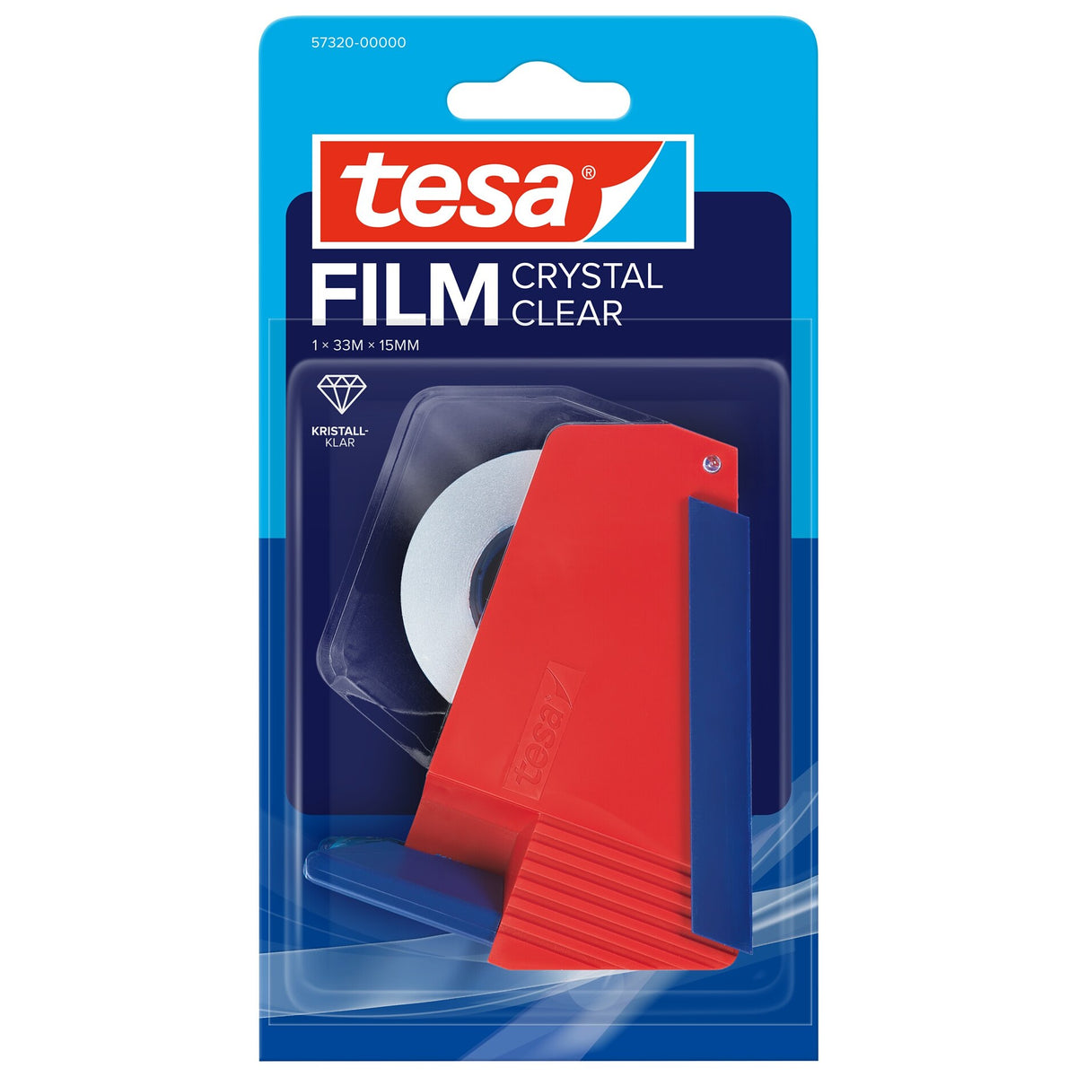 tesa HOUSEHOLD DISPENSER Haushaltsabroller mit tesafilm CRYSTAL CLEAR, transparent