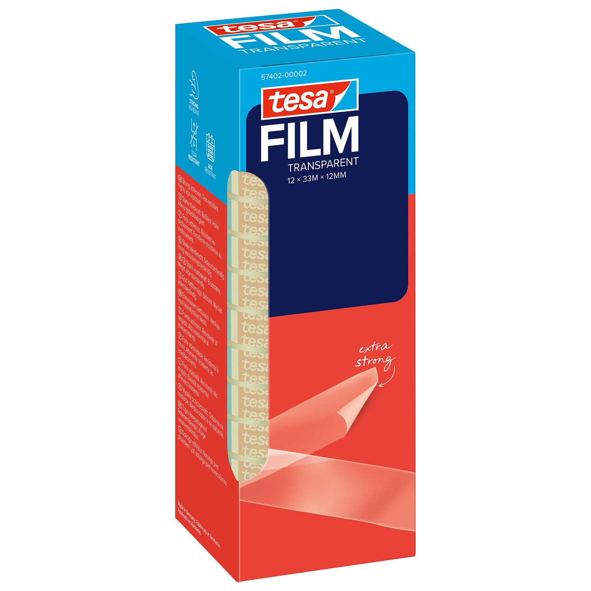tesafilm TRANSPARENT 33 m x 12 mm