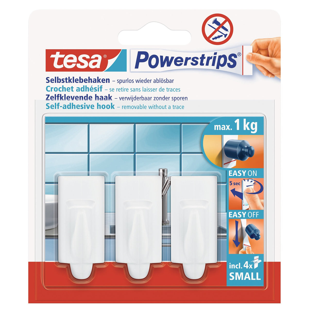 tesa Powerstrips Haken Small Trend weiß