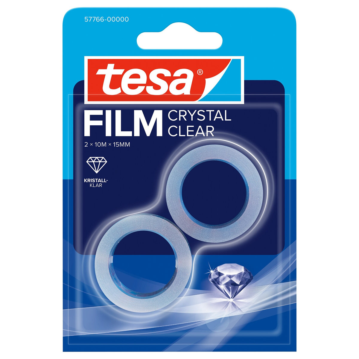 tesafilm CRYSTAL CLEAR, transparent, im Blister, 10 m x 15 mm