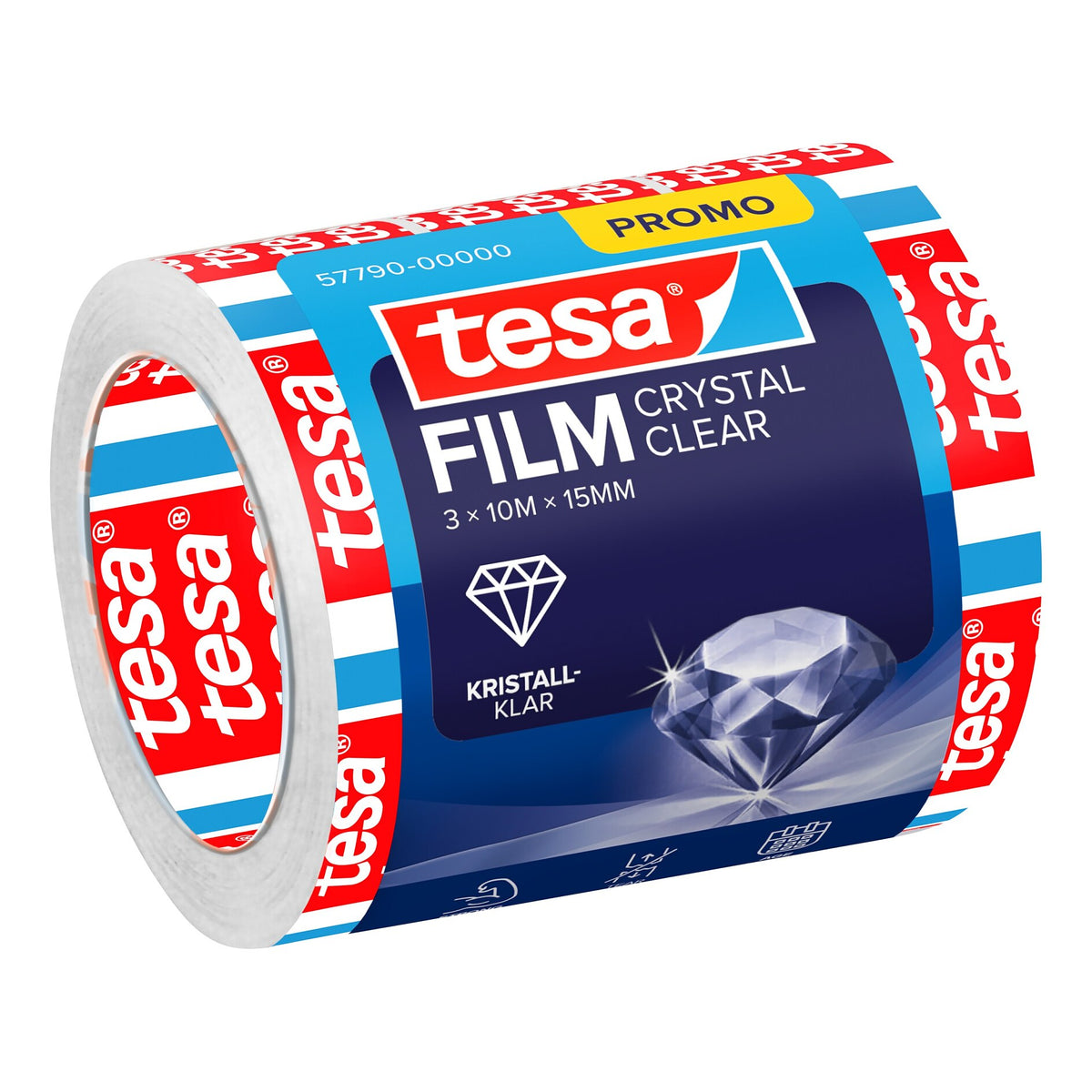 tesafilm CRYSTAL CLEAR, transparent, eingeschweißt, 10 m x 15 mm