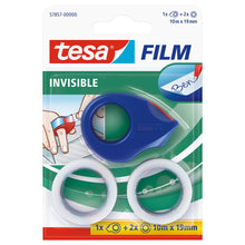 tesafilm Mini odvíjač + 2 rolky Invisible, matná biela, pre rolky do 19 m