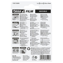 tesafilm Mini odvíjač + 2 rolky Invisible, matná biela, pre rolky do 19 m