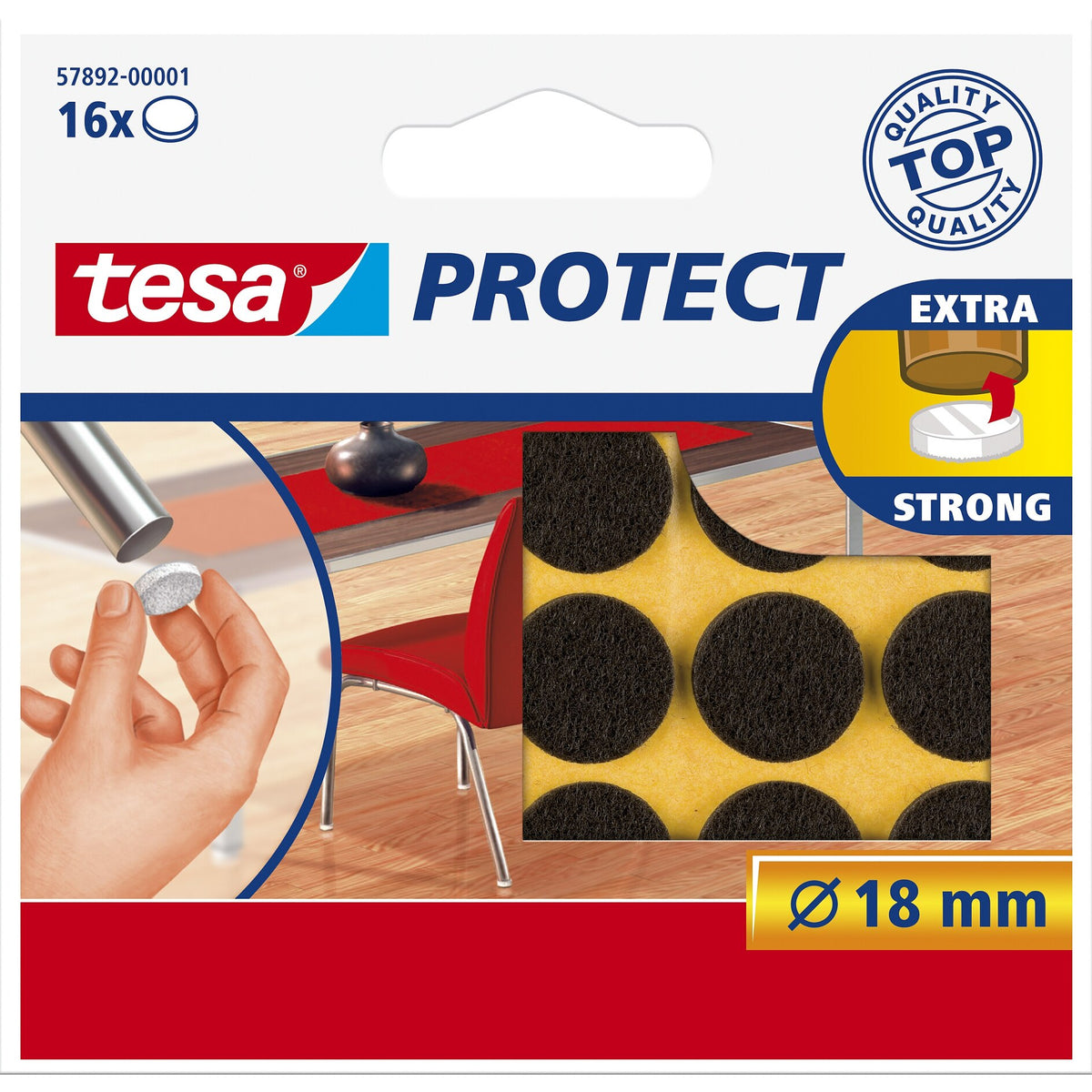 tesa Protect Filzgleiter, braun ø 18 mm
