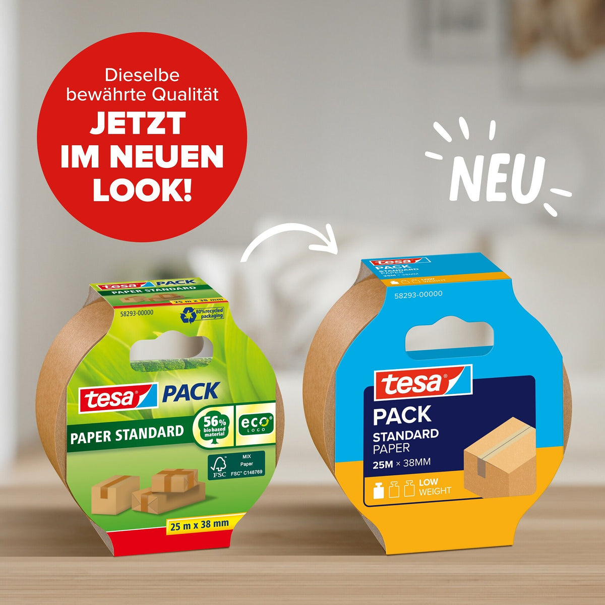 tesapack STANDARD PAPER, chamois – Produktmerkmale