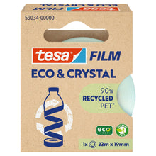 tesafilm Eco & Crystal, priehľadná, v zavesenej skladacej krabičke, 33 m x 19 mm