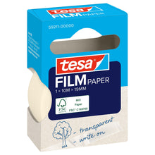 tesafilm PAPER, priehľadná, v zavesenej skladacej krabičke, 10 m x 19 mm