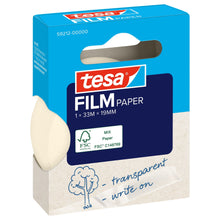 tesafilm PAPER, priehľadná, v zavesenej skladacej krabičke, 33 m x 19 mm