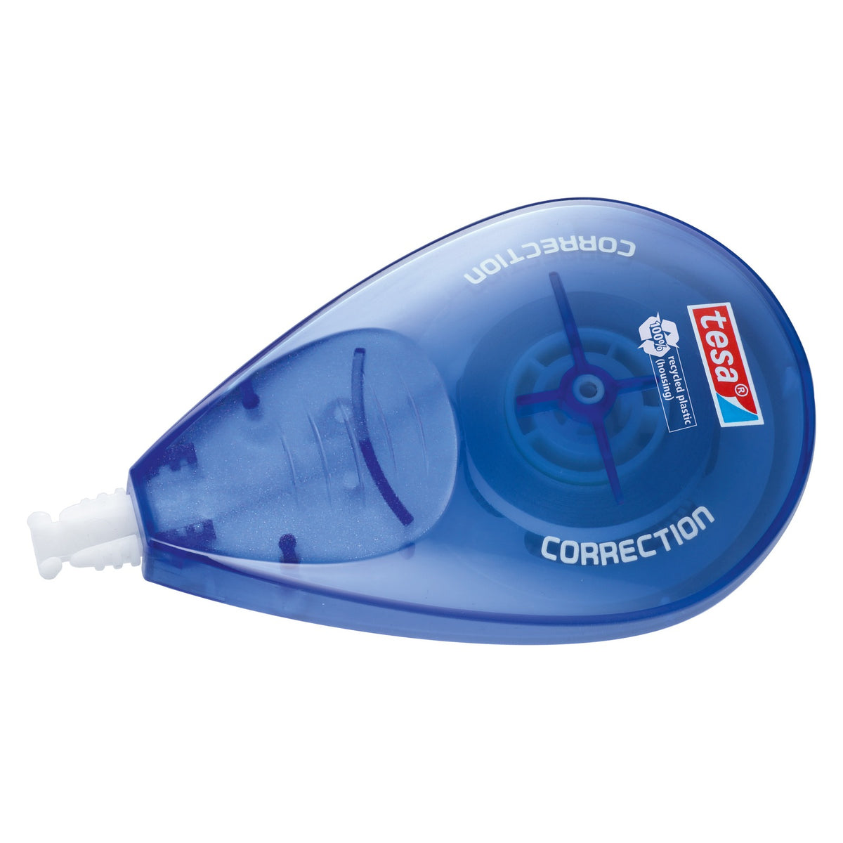 tesa CORRECTION ROLLER Disposable, 10 m x 4,2 mm, weiß, mit Etikett